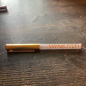 Swarovski Crystalline Gloss Ballpoint Pen - White Crystals with Gold Metal